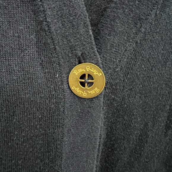 Lilly Pulitzer Blue Button Up Cardigan Sweater Classic Knit w/ Pockets sz Med - Picture 2 of 7